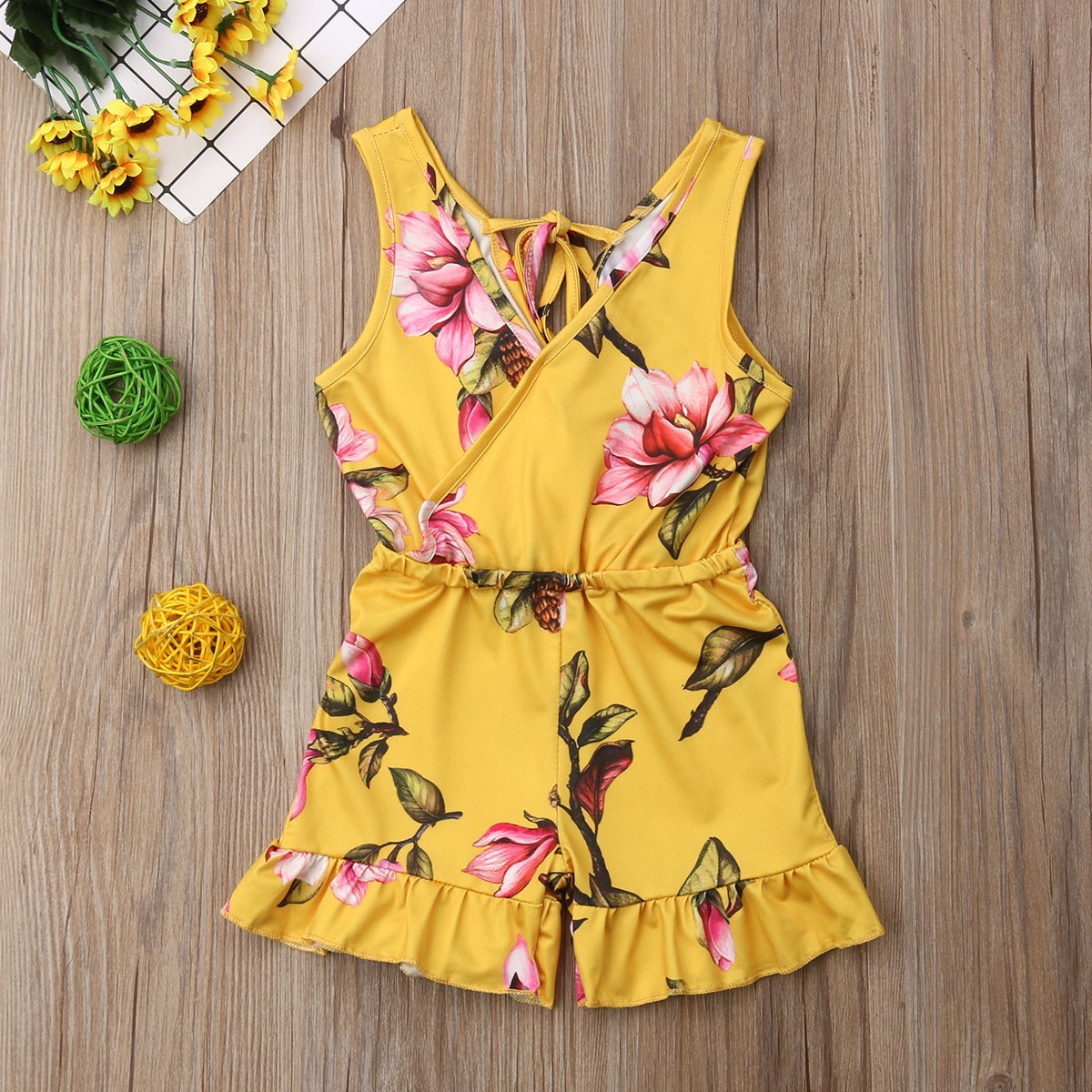 Girl Sleeveless Floral Suit - Little Dreamers Kingdom