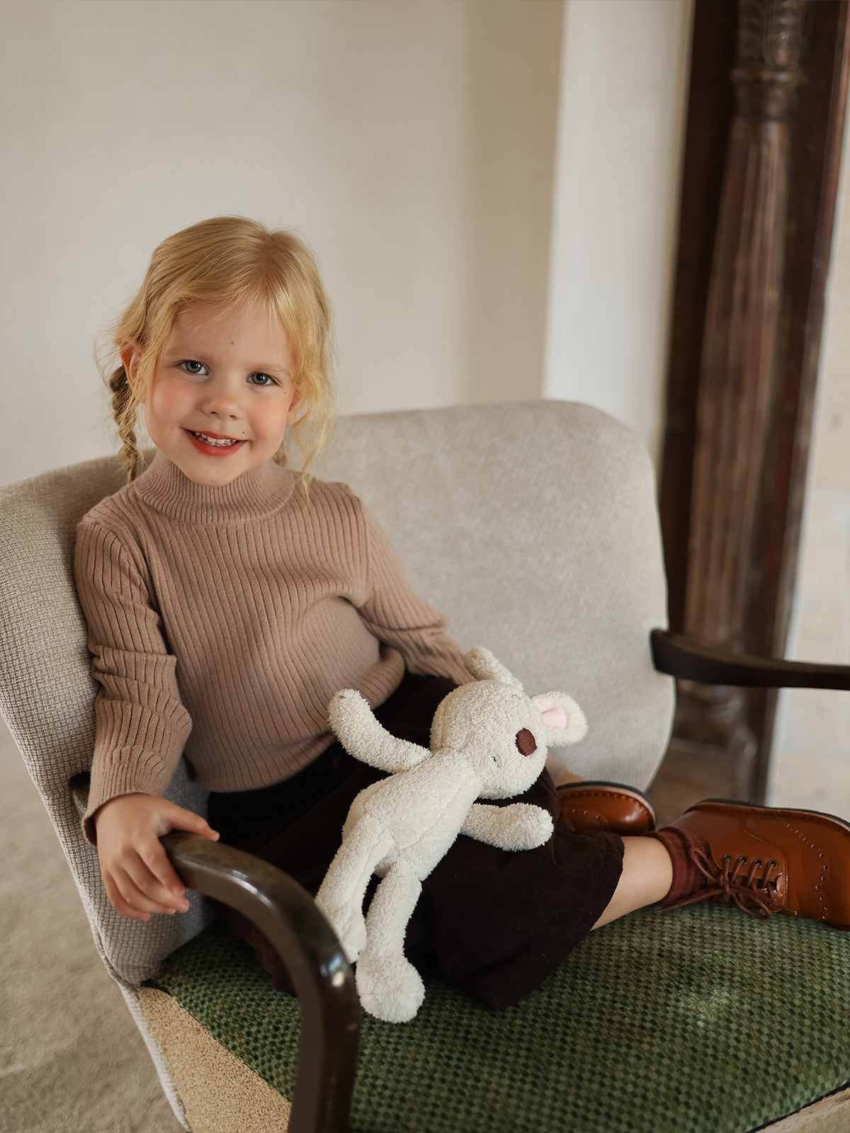 Girls’ Knit Turtleneck Sweater - Little Dreamers Kingdom