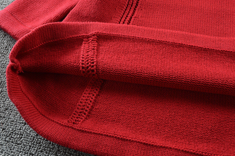 Cozy Ruffle Knit Dress – Cotton Comfort for Your Little Girl