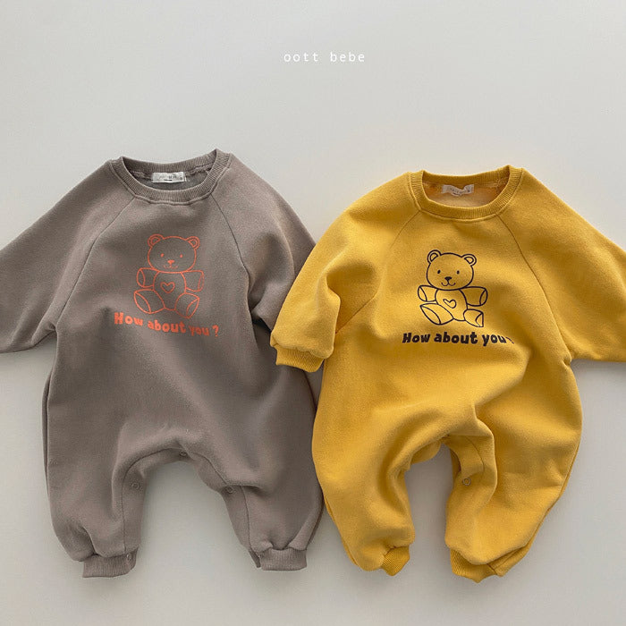 Baby Bear Long Sleeve Jumpsuit – Cozy One-Piece Romper Pajamas - Little Dreamers Kingdom