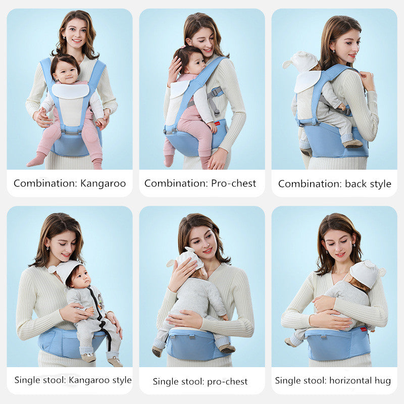 Four Seasons Breathable Baby Sling with Waist Stool – Comfort for Every Season - Little Dreamers Kingdom