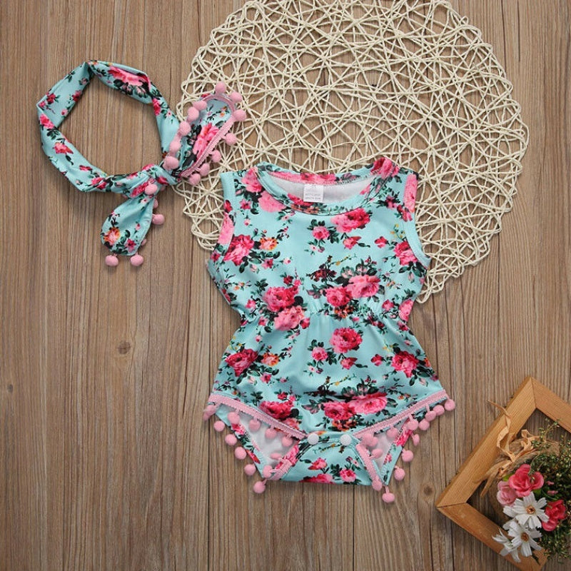 Blossom Breeze Baby Romper Set