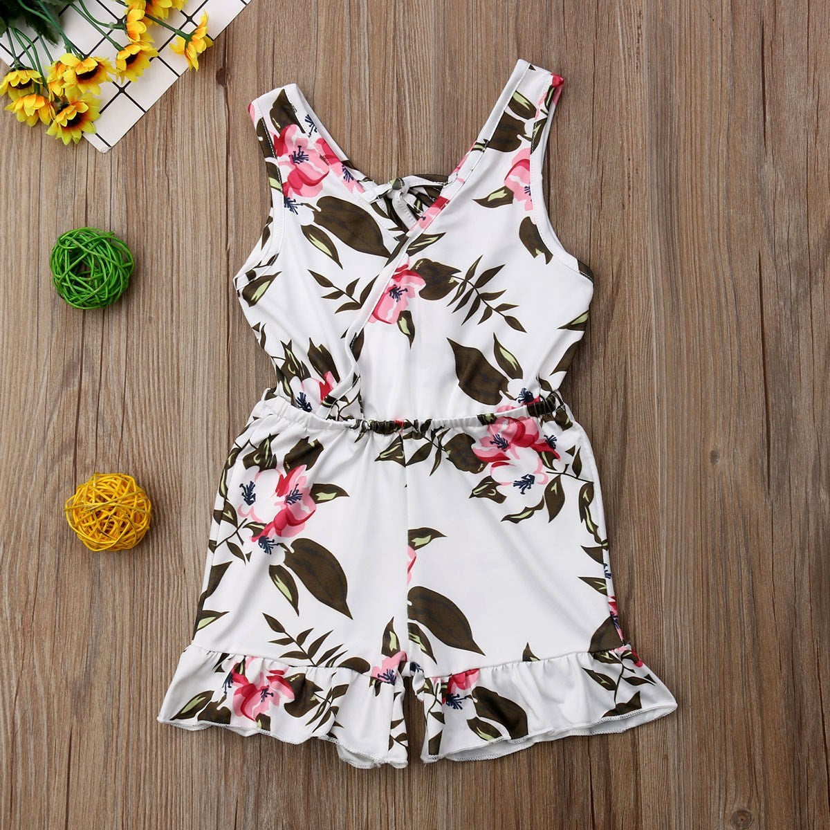 Girl Sleeveless Floral Suit - Little Dreamers Kingdom