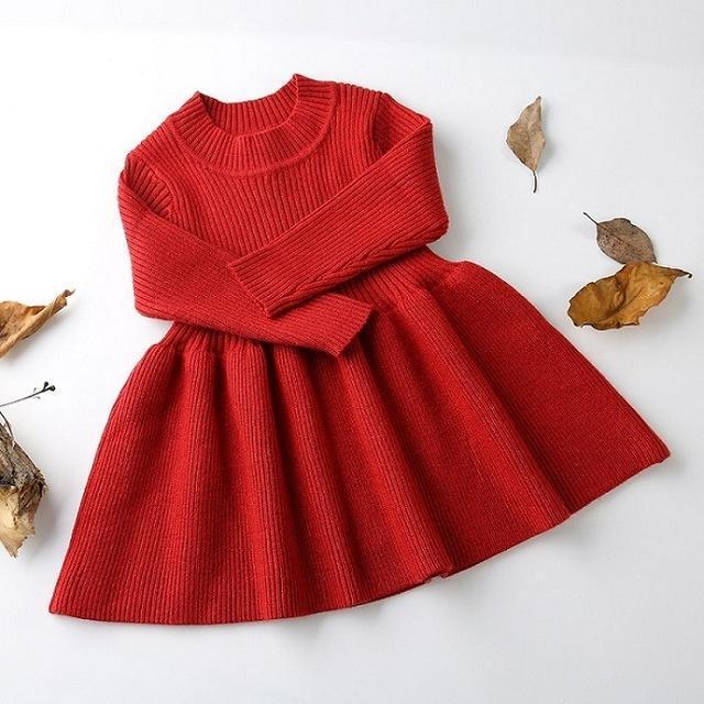 Cozy Elegance Baby Knit Dress – Long Sleeve Winter Skirt - Little Dreamers Kingdom