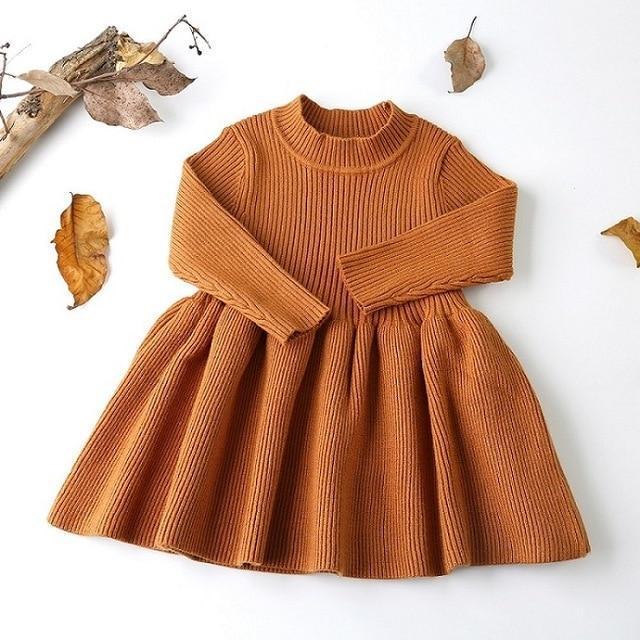Cozy Elegance Baby Knit Dress – Long Sleeve Winter Skirt - Little Dreamers Kingdom