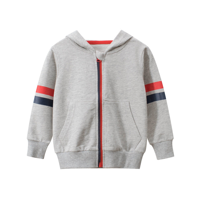 Boys’ Cotton Zipper Sweater