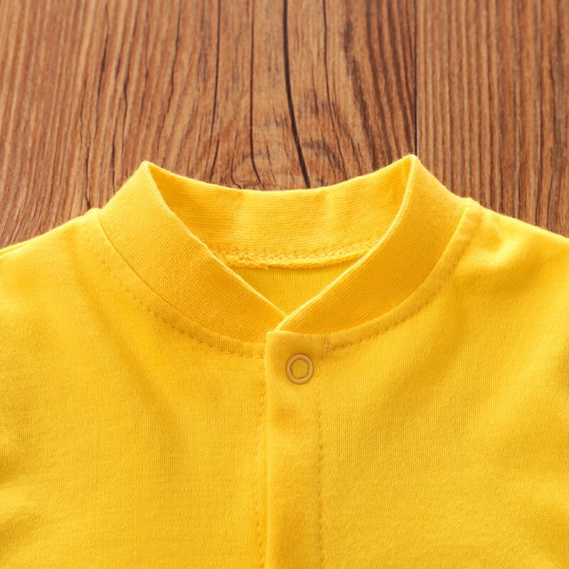 Baby Yellow Onesie – Long-Sleeve Baby Bodysuit with Giraffe Print - Little Dreamers Kingdom