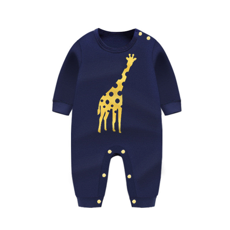 Navy Giraffe Jumpsuit - Little Dreamers Kingdom