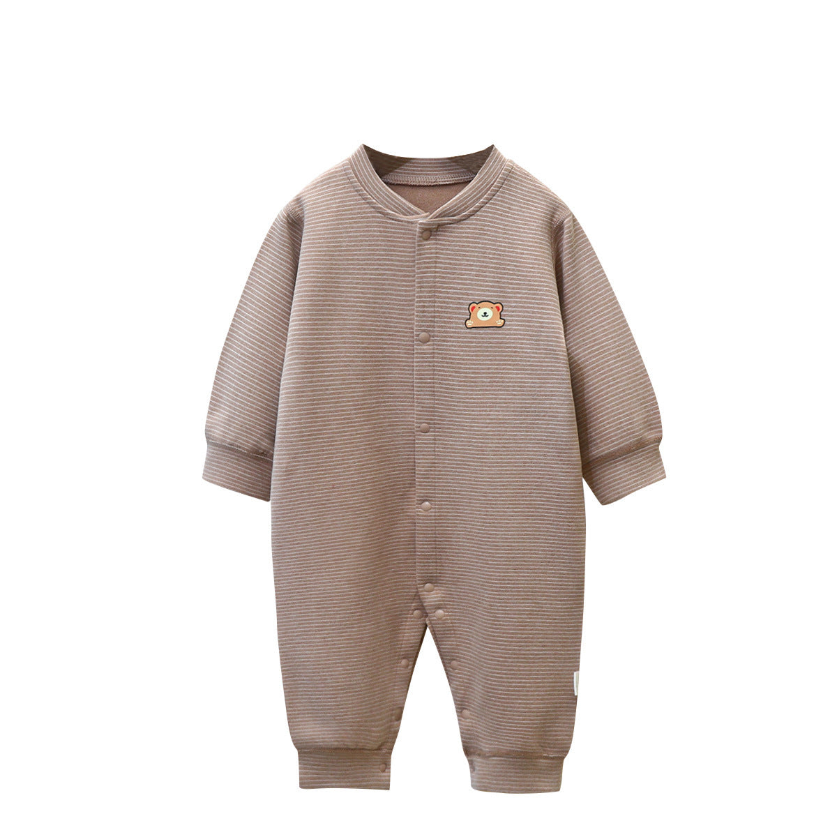 Cozy Stripes Baby Dralon Jumpsuit – Unisex Winter Romper - Little Dreamers Kingdom