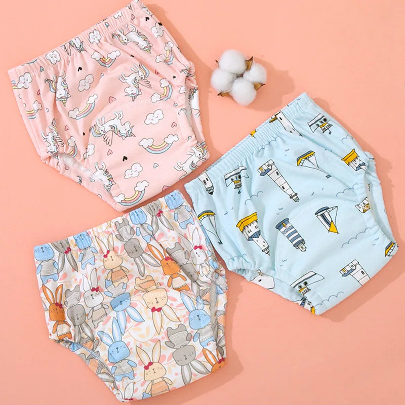 6-Layer Reusable Diapers – Waterproof Cotton Diaper Shorts for Boys and Girls - Little Dreamers Kingdom