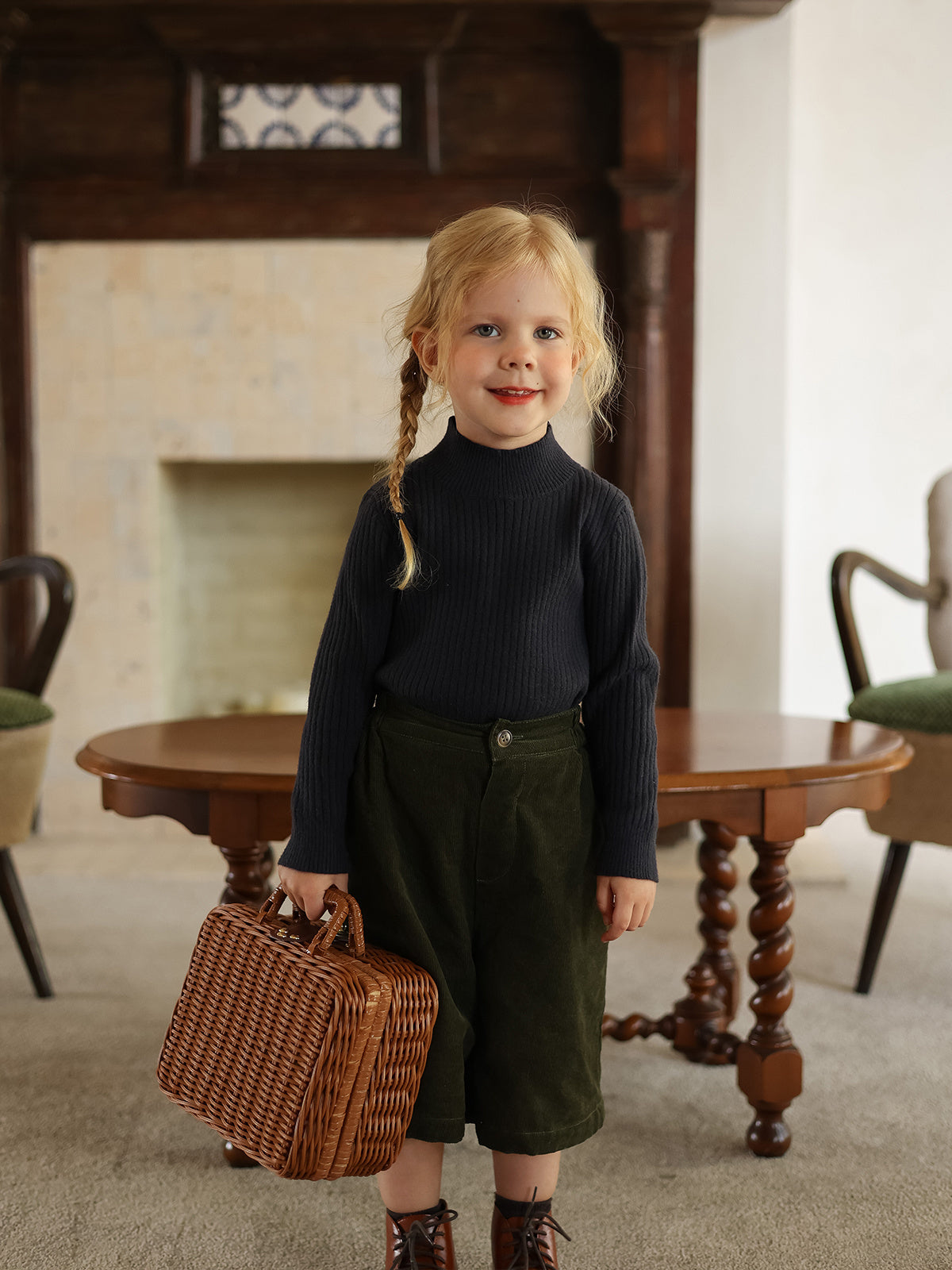 Girls’ Knit Turtleneck Sweater - Little Dreamers Kingdom