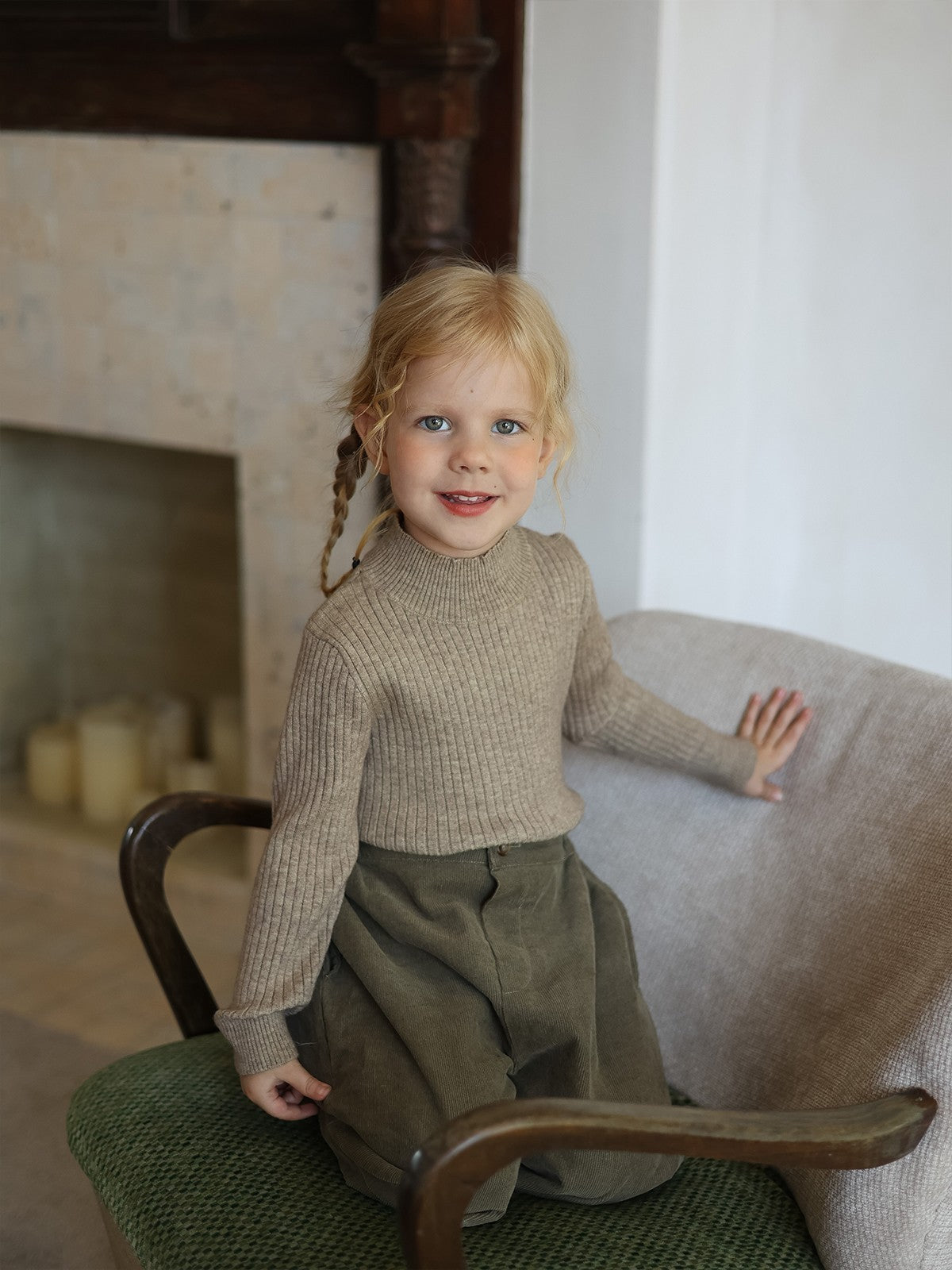 Girls’ Knit Turtleneck Sweater - Little Dreamers Kingdom