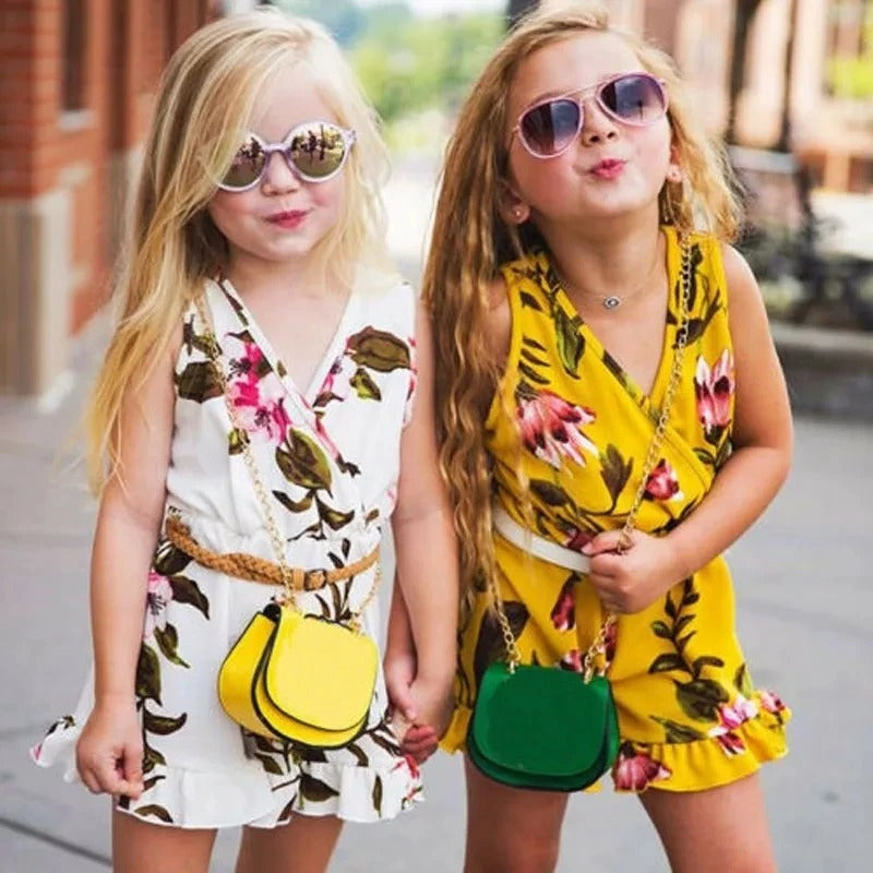 Girl Sleeveless Floral Suit - Little Dreamers Kingdom