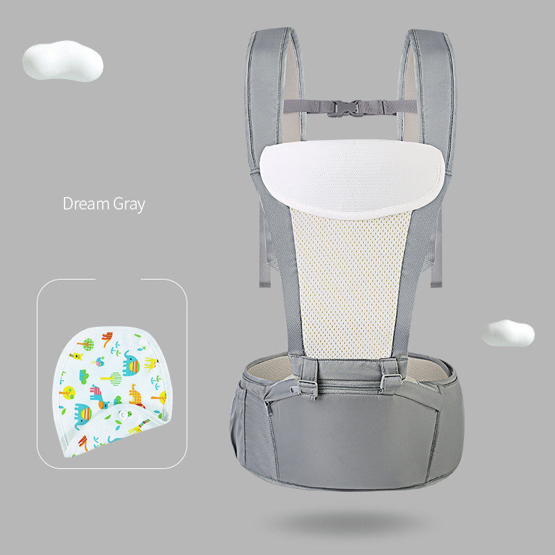 Four Seasons Breathable Baby Sling with Waist Stool – Comfort for Every Season - Little Dreamers Kingdom