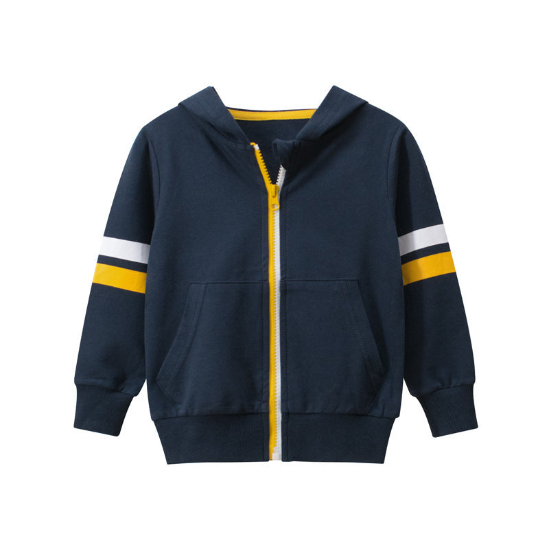 Boys’ Cotton Zipper Sweater