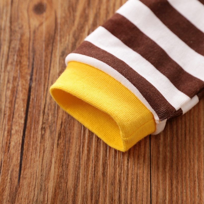 Baby Yellow Onesie – Long-Sleeve Baby Bodysuit with Giraffe Print - Little Dreamers Kingdom