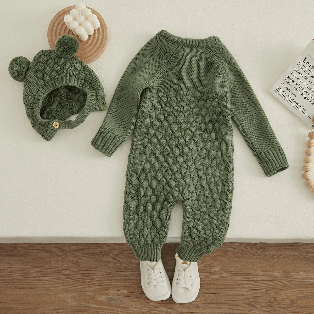 VI-Sgogo Baby 2PCS Winter Jumpsuit Outfits Infant Baby Clothes