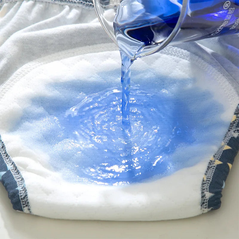 6-Layer Reusable Diapers – Waterproof Cotton Diaper Shorts for Boys and Girls
