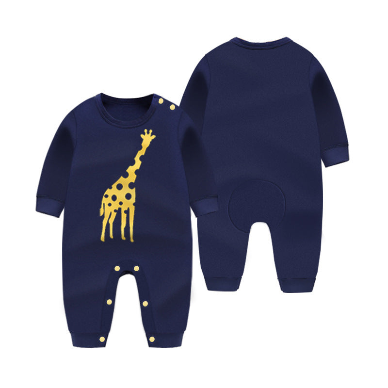 Navy Giraffe Jumpsuit
